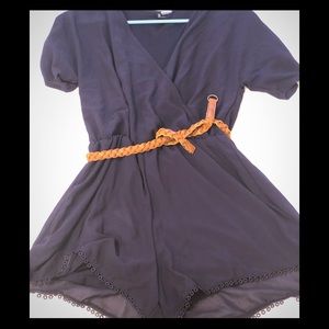 Navy blue romper NWOT